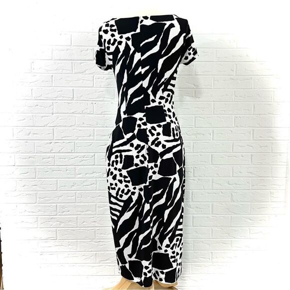 NWT Joseph Ribkoff Animal Print Cap Sleeve Dress Size 8 - Picture 10 of 14